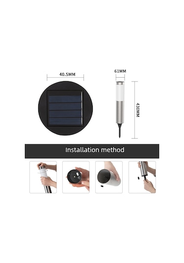 Mufunye Güneş Enerjili Bahçe Işığı - Dış Mekan İçin Dayanıklı Toprak Fişi Tipi, 12 Saat Sürekli Aydınlatma, Soğuk Beyaz Işık