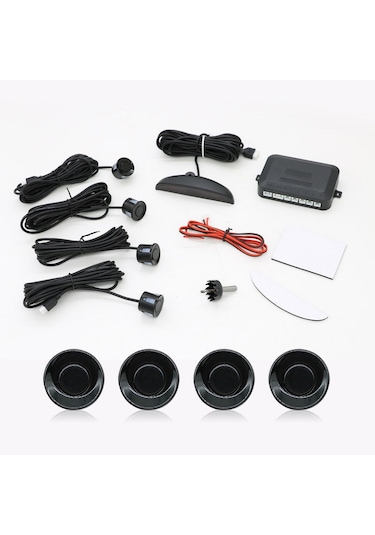 Dijital Ekranlı Araç Park Sensörü Ses İkazlı 4 Sensörlü  Siyah