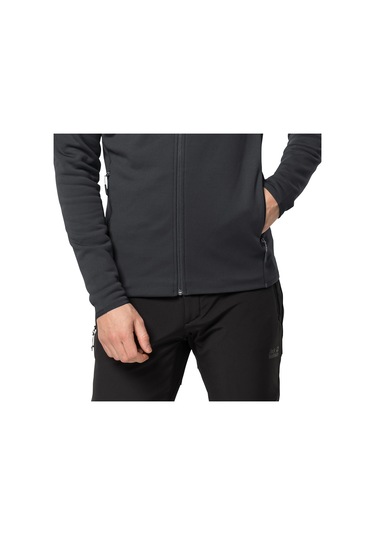 Jack Wolfskin Baiselberg Erkek Outdoor Polar Ceket Antrasit