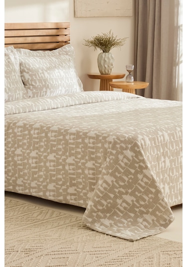 Kaşmir Home Breeze Çift Kişilik Yatak Örtüsü Takımı Gri Gri