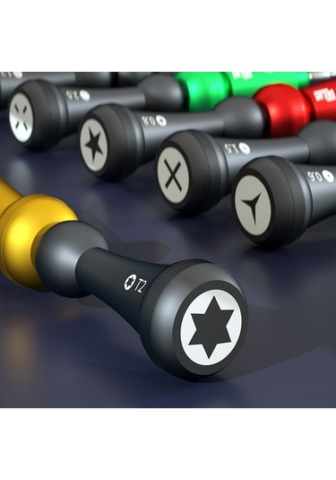 Fortunelane Saat, Gözlük Elektronik Tamir Seti - 6 Lı Tornavida Takımı Kırmızı, Koyu Mavi, Yeşil, Sarı, Mavi, Koyu Gri