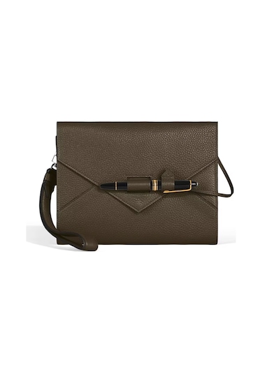 Montblanc Orta Boy Zarf Kapaklı Defter Kılıfı 137172 Haki