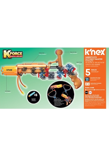 K'Nex K-Force Sabertooth Rotoshot Blaster Building Set 47024