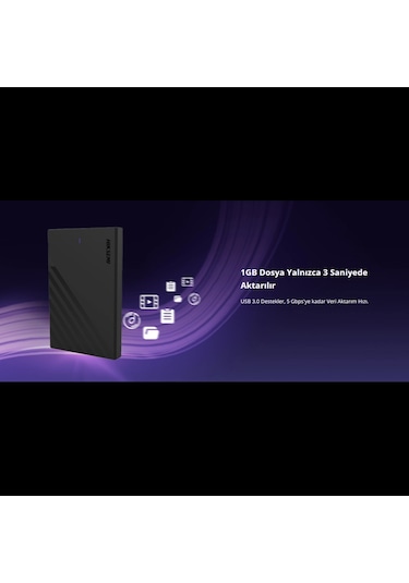 Hıksemı Hs-hub-mhb201, Usb3.0, 2,5" Disk Kutusu. Ssd Ve Hdd Destekler, 5gbps, Siyah, Win, Mac-os, L