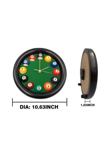 Trendooze Ve Top Şık Saati Havuz Dayanıklı Çerçeveli Bilardo Ahşap - Yp