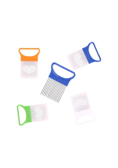 Kosona Turuncu Çelik Soğan Çatalı - Elleri Koruyan, Kestirme Yardımcısı, Ev Mutfak Araçları, Dayanıklı Malzeme