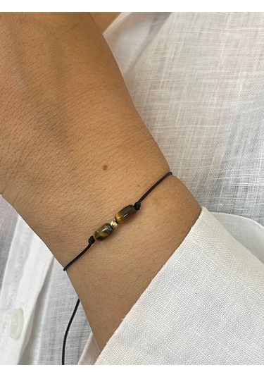 14 Ayar Altın Dorika Detaylı Doğal Kaplangözü Taşlı Altın Bileklik Altın