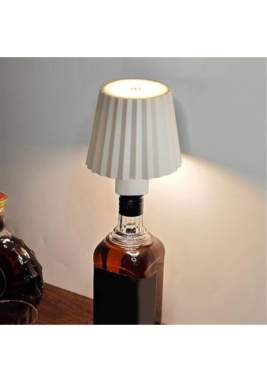 Szypzstore Humble Kablosuz Şişe Lambası, Şişe Işığı, Likör Şişeleri Için Led Işıklar, Şarj Edilebilir Şarap Üç Renkli Siyah Cesd2n Siyah