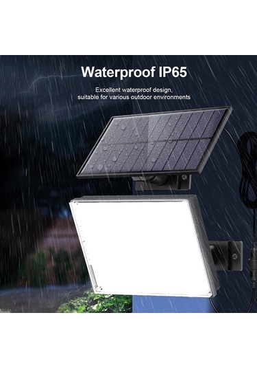 Xuweiwei Dış Mekan Solar Aydınlatma Beyaz Işık 400 Led Hareket Sensörlü Bahçe Duvar Lambası 120 Derece 5 Metre Kablo Beyaz Işık