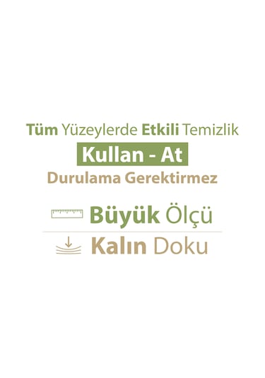 Baby Turco Doğadan Pratik Yüzey Temizlik Havlusu 8 x 100'lü