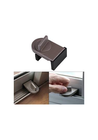 2 Adet Sürgülü Kapı Ve Pencere Kilidi, Hırsızlığa Karşı Ayarlanabilir Emniyet Kilidi, Köşe Durdurucu, Çocuklar Ve Bebekler İçin Kapı Sınırlayıcı