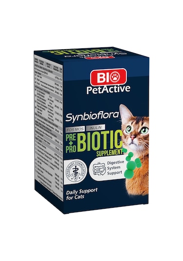 Bio Petactive Biotic Probiyotik Prebiyotik Kedi  İçin 60 Tablet 30 G