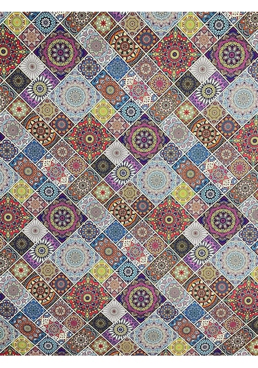Enesar Home Patchwork Desen Dijital Baski Döşemelik Kumaş 100 x 140 cm