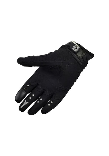 Motosiklet Eldiveni Carbon Korumalı Deri Ve Cordura Kumaş Sertifikalı Motor Eldiven Siyah