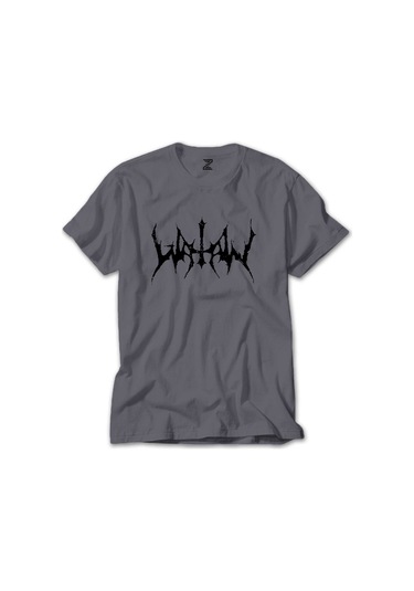 Watain Logo Gri Tişört Gri