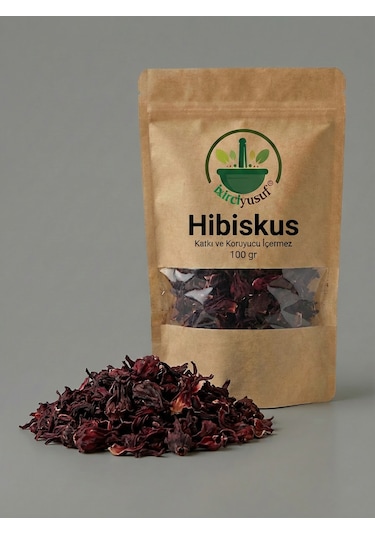 Hibiskus Hibiskus Çiçeği Karkade Kurutulmuş Bitki Çayı 100 G Doğal