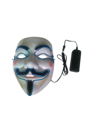 Wezone "led Işık Maskesi - 4 Modlu Renkli Parti Ve Korku Aksesuarı" Mavi