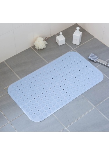 Banyo Düş Yıkama Odası Kaymazlık: Su Geçirmez, Anti-kayma, Ev Kullanıma Uygun, Mavi Çember Desenli, 48x48 Cm Bademlik Açık Mavi Açık Mavi