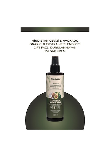 Tresan Coconut Avokado Durulanmayan Saç Kremi 250 Ml