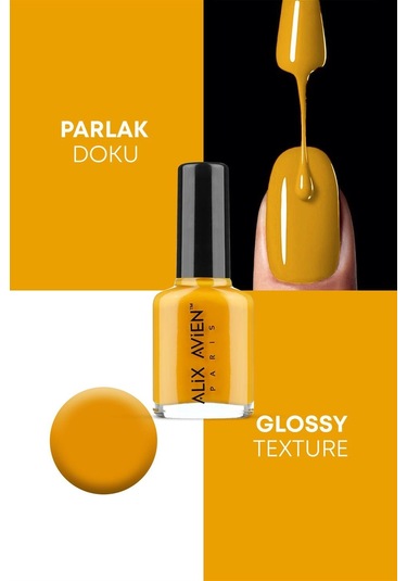 Alix Avien Hardal Oje 43 Yüksek Pigmentli Uzun Süreli Kalıcılık Hızlı Kuruma Nail Lacquer 43