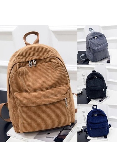 Zyzqstore Yeni Moda Kadın Kadife Sırt Çantası, Kolej Kullanımı, Çok Renkli Seçenekler Çok Renkli