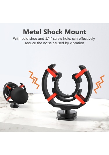 Mufunye Mamen Mıc-08 Pro Mini Kamera Üstü Mikrofon İki Yönlü Alıcı Metal Mikrofon Süper Kardiyoid Akıllı Gür