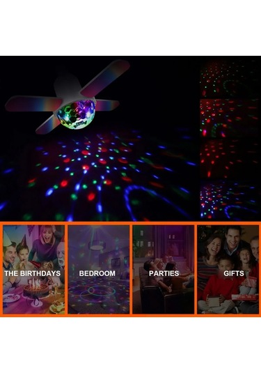 24w Mini Bt Projeksiyon Müzik Rgb Yedi Renkli Dört Yaprak Lamba Diğer