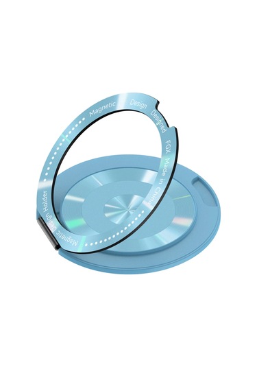 Goldenqian Ultra İnce 360 Dönen Cep Telefonu Tutucusu Macun Tipi Tembel Evrensel Masaüstü Halka Manyetik Arka Etiket Light Blue Light Blue