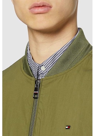 Tommy Hilfiger Erkek Authentıc Bomber Ceket Yeşil