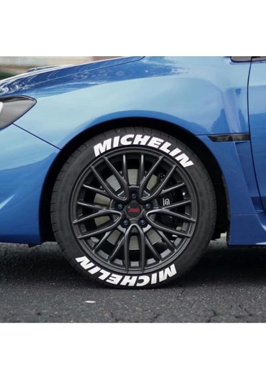 Michelin Motosiklet Ve Otomobil Michelin Lastik Yazısı Sticker Arma 8 Adet Bombtire