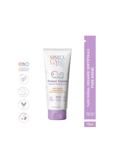 Minela Care 100% Doğal Bebek Pişik Kremi 75 Ml