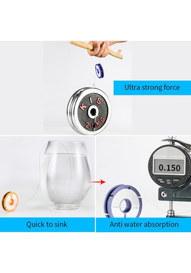 Reedark Tamamlı Aksesuarlı Olta Misini Seti - Dayanıklı Nilon Dokuma Misina, 3 Numara, 5.7m Uzunluk, Hızlı Batma Özelliği, Rastgele Renk