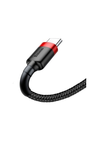 Moly Android Uyumlu Type-c 3.0a Usb Şarj Kablosu 3m Kırmızı Siyah Hızlı Şarj