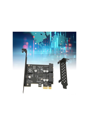 Tenfowee Pcıe 1x'den Usb 3.2 Gen1'e Çevirici Kart - 2 Adet 19pın Arayüz, 5gbps Hız, Renesas Upd720201, Linux/windows Desteği