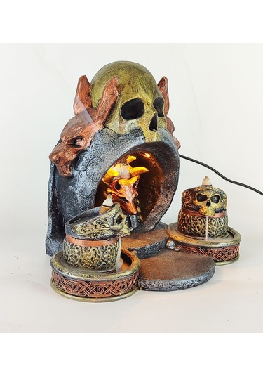 Kurukafa Işıklı Geri Akış Tütsülük Metalik