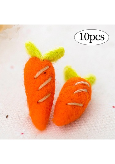 Dolıty 10 Havuç Süs Dıy El Sanatları Bitmiş Ürün Yün Keçe