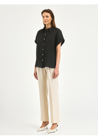 Karaca Kadın Comfort Fıt Gömlek-siyah 12.25s.04.029 Siyah
