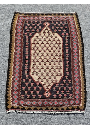 El Dokuma Mut Kilimi 63x84 Küçük Ölçü Yün Cicim Kilimi