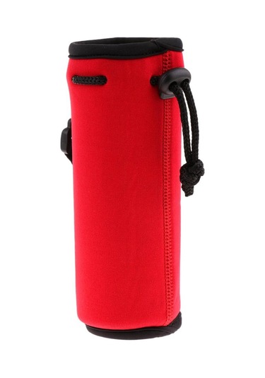 Suntek Neopren Yalıtımlı Spor Su Şişesi Kapağı Kılıfı Kırmızı