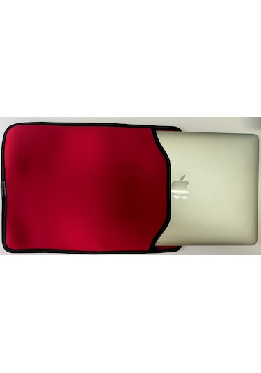 Macbook Pro 16" A2141 Neopren Koruma Kılıfı Kese Kırmızı