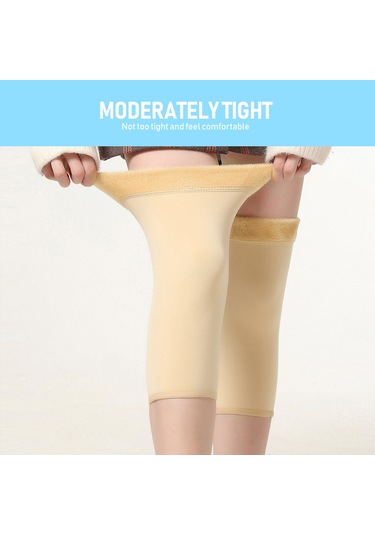 Kangvka Kadınlar İçin Kışlık Isı Sağlayan, Yumuşak Ve Esnek Polyester Dikişli Bilekli Knee Warmer - Siyah 2 Adet Siyah