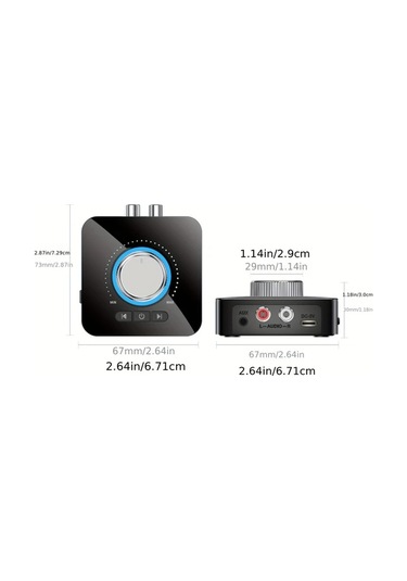 Honeybeeshop Siyah Ses Kablosuz Adaptor Verici Ve Alici Usb 35 Mm Auxtan Rcaya Rx Tx Modlari Uyumlu Kulakliklar