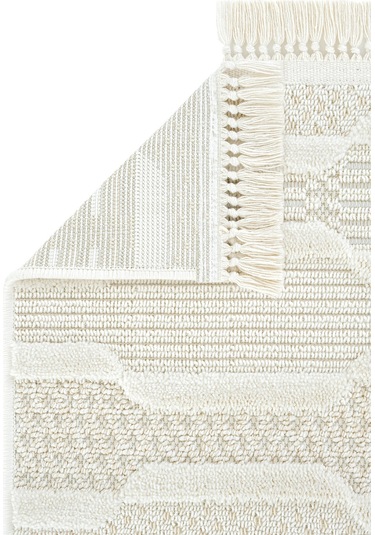 Cool Halı Ares 8801 Krem Yolluk Antre Hol Koridor Halısı Yatak Odası Halı Bukle Kesme Halı Yolluk