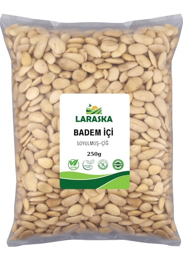 Badem İçi Soyulmuş Çiğ 250g- Blanched Almonds Raw 250 G