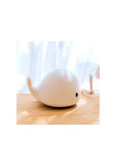 Sevimli Balina Gece Lambası Dokunmatik Sensörlü Renkli Çocuklar Için Usb Şarjlı İthal Ürün Çok Renkli