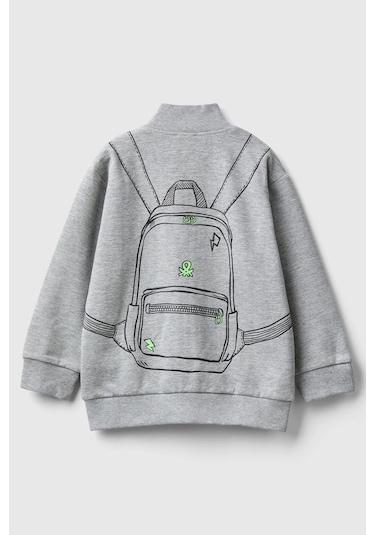 Erkek Çocuk Sweatshirt - Gri Melanj Gri Melanj