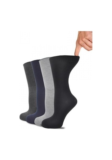 Dündar 12 Adet Diyabetik Bambu Erkek Çorap