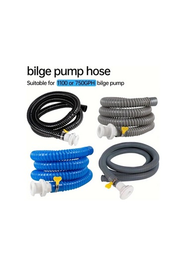 Willowhaven Premium 6.5ft Sintine Pompa Hortumu 29mm Gri Su Hortumu Kıvrımsız