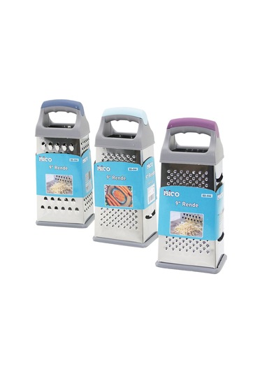 9 İnç 4gen Çelik Metal Rende Renkli Plastik Saplı Silikon Kaplama Taban 4741 Adaçayı