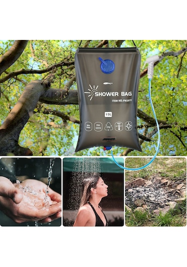 Tenfowee 15l Taşınabilir Tpu Kamp Duş Çantası, Dışarıda Konforlu Duş İçin, Seyahat Ve Doğa Maceraları İçin Uygun Diğer